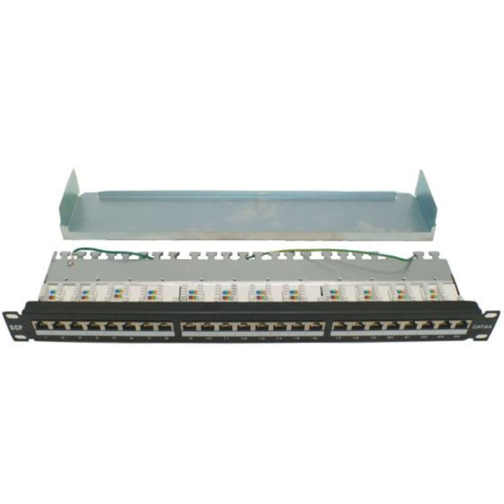 SCP 24 Port Loaded Shielded 10GBaseT Patch Panel 324-6ASH