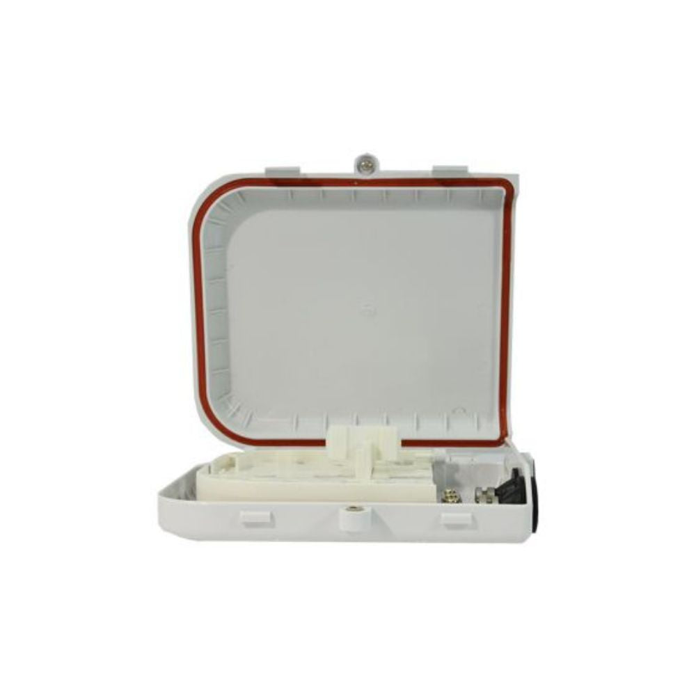 SCP 8 Port FFTH Demarc Fiber Wall Box - White F-DWB-OUT8