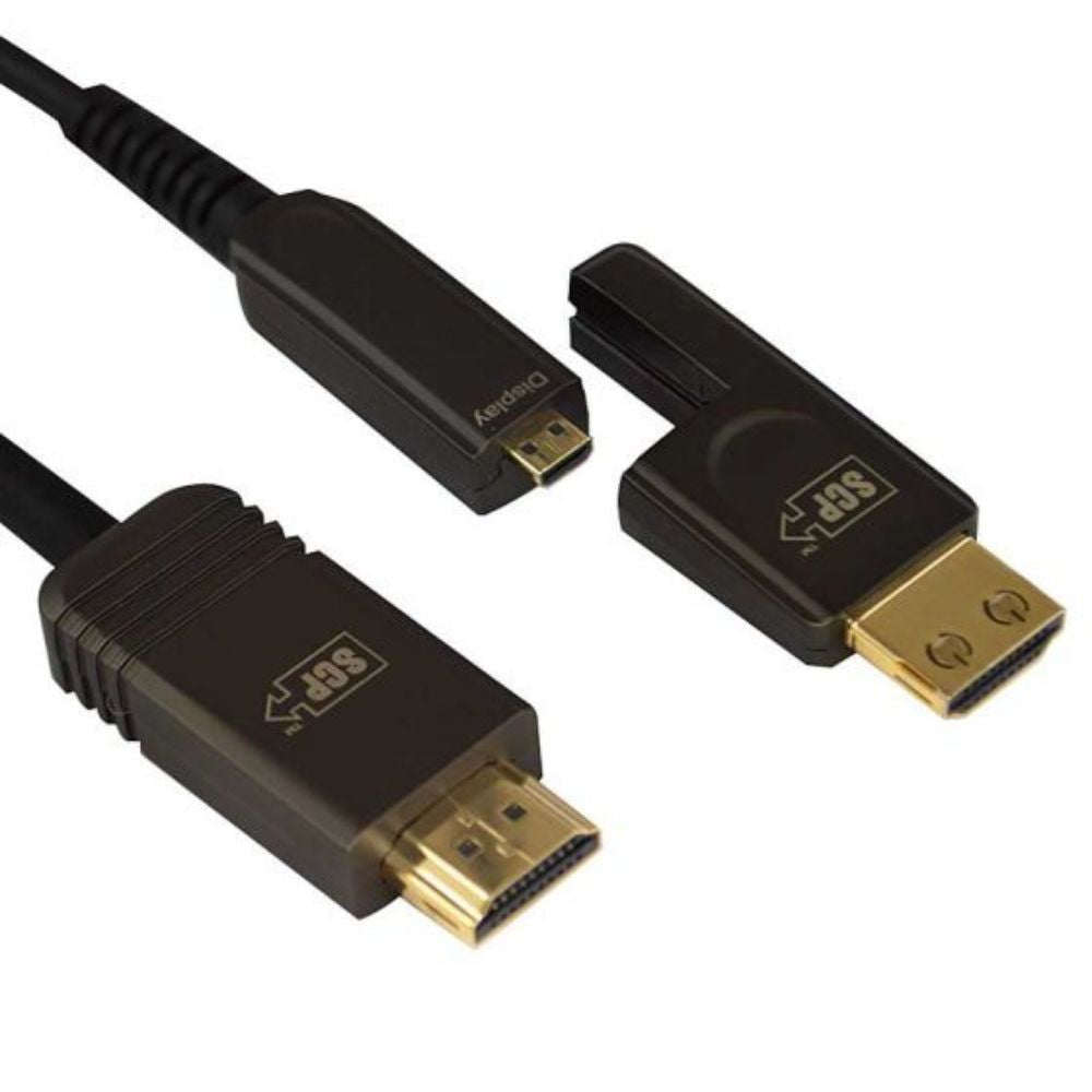 SCP In-Wall Rated 4K 24Gbps AOC HDMI Cable with Detachable Connector