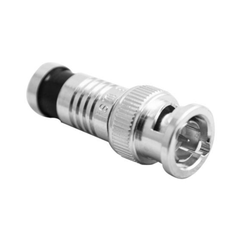 SCP Nickel Plated BNC Connectors for RG6/U Quad Shield 10pcs. 9256QN