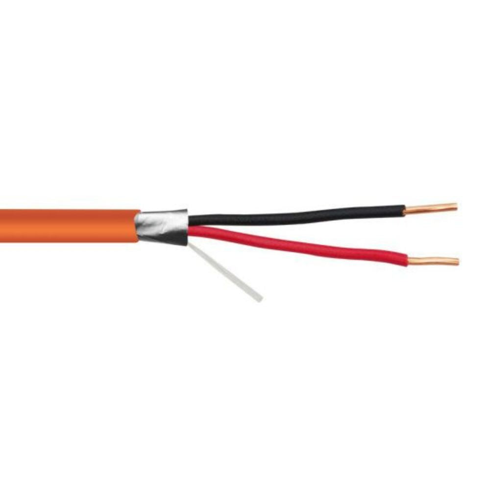 SCP Shielded Fire Alarm Cable PVC-Orange 1000 ft. 16/2FPLR-SH-OR