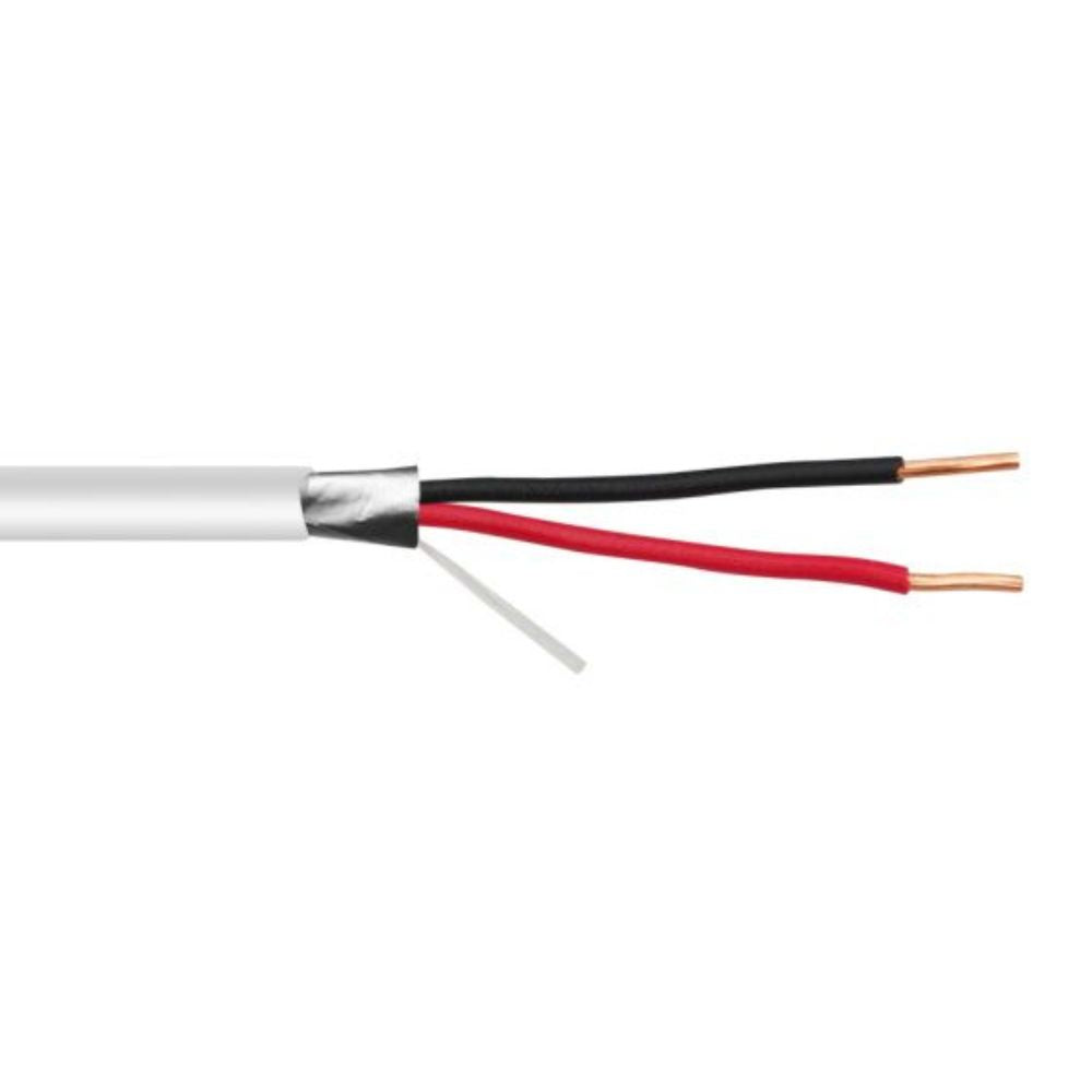 SCP Shielded Fire Alarm Cable Plenum-White 1000ft. Spool 16/2FPLP-SH-WT