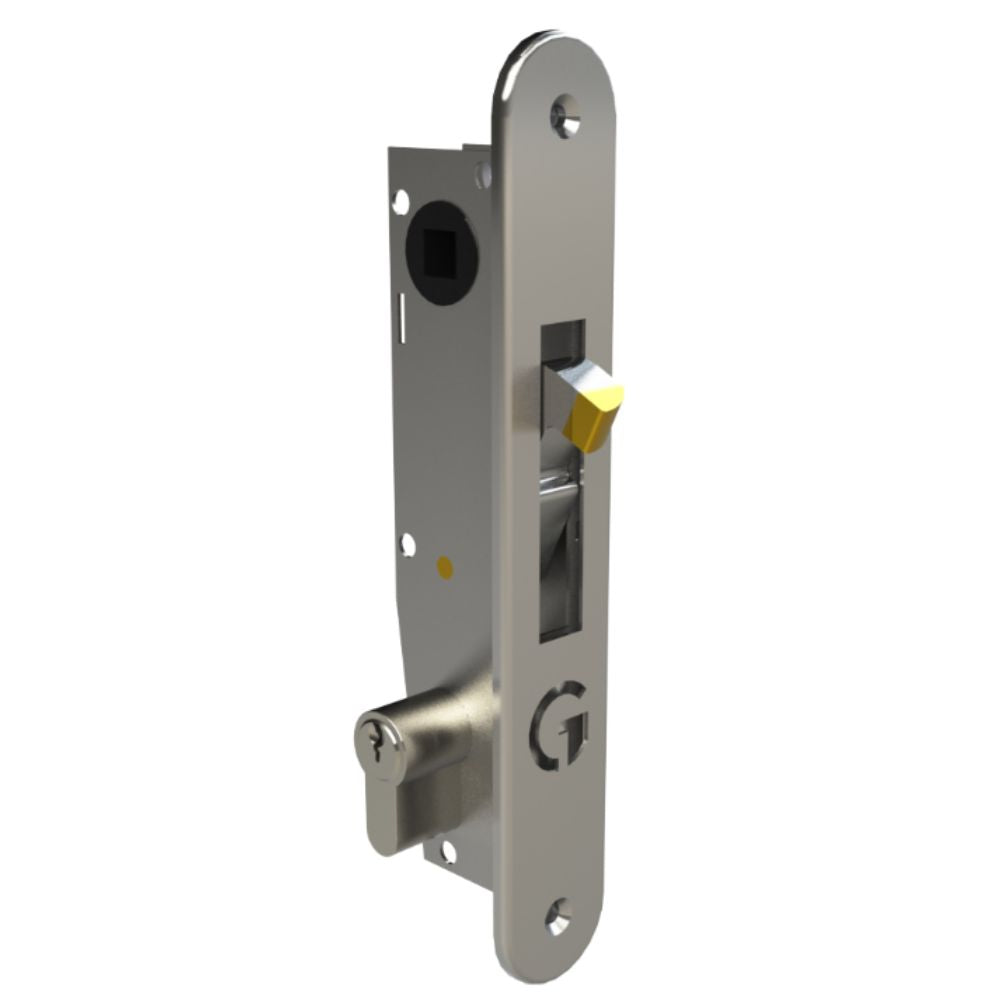 Gatemaster Stainless Mortice Lock Dual Cover Plain Handles ML4DCP