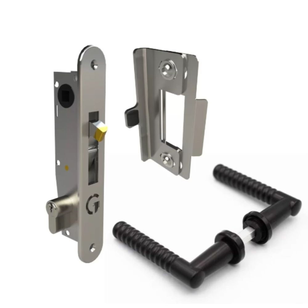 Gatemaster Stainless Mortice Lock - Full Cover - Ornamental Handles |  All Security Equipment