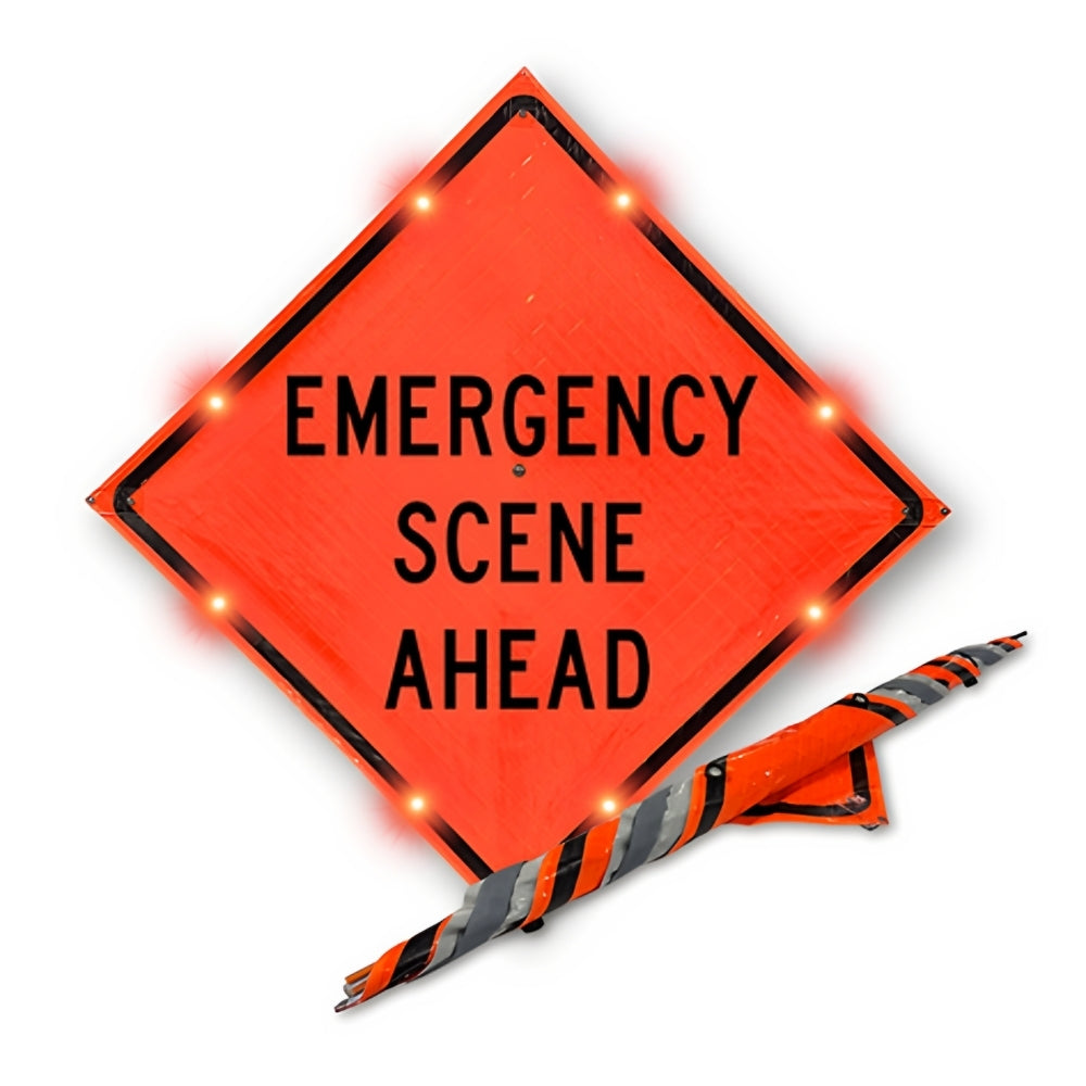 Stop-Lite 36" LED Roll-Up Sign (Orange) | All Security Equipment