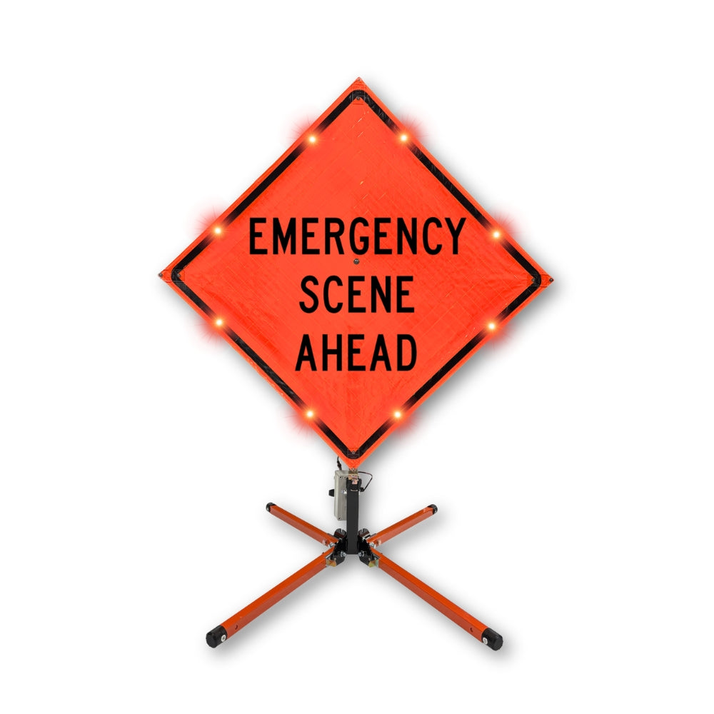 Stop-Lite 36" LED Roll-Up Sign (Orange) | All Security Equipment