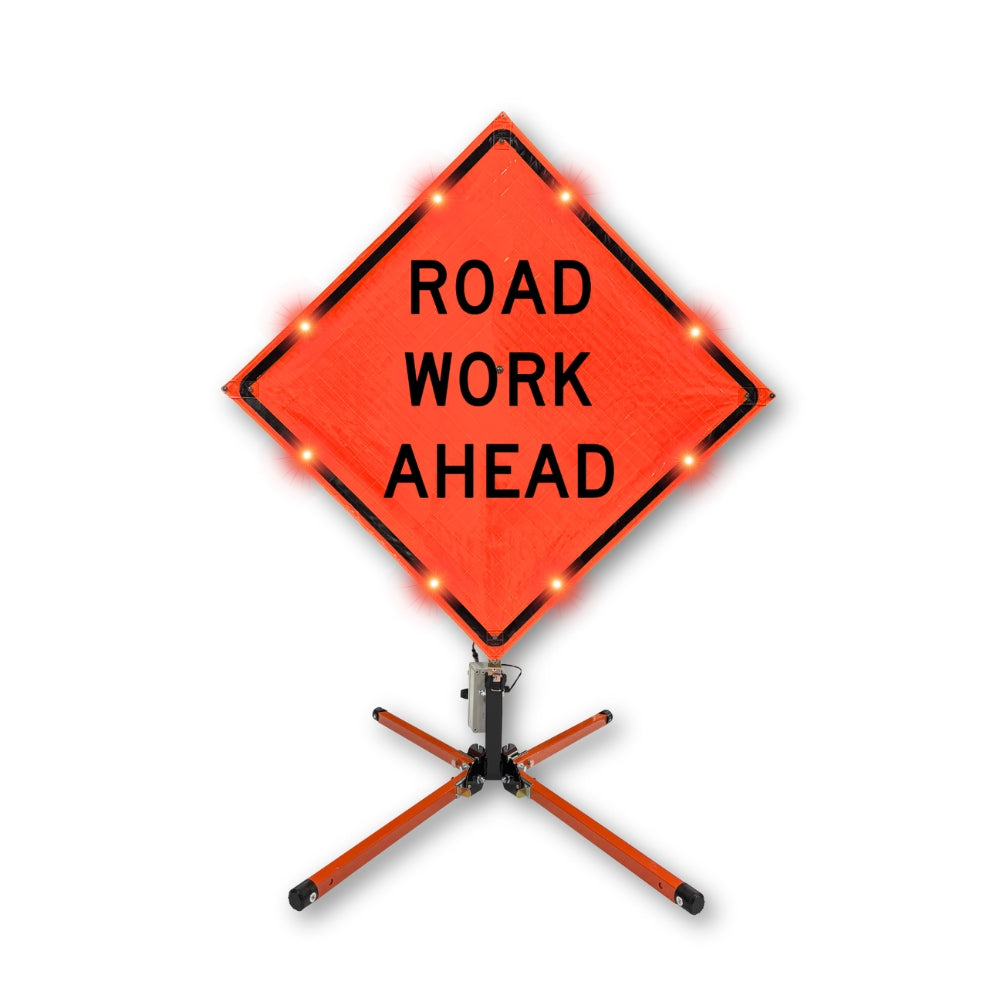 Stop-Lite 36" LED Roll-Up Sign (Orange) | All Security Equipment