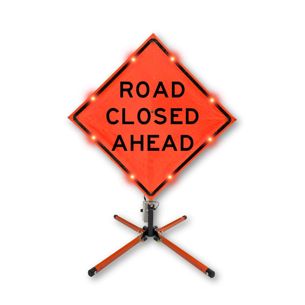 Stop-Lite 36" LED Roll-Up Sign (Orange) | All Security Equipment