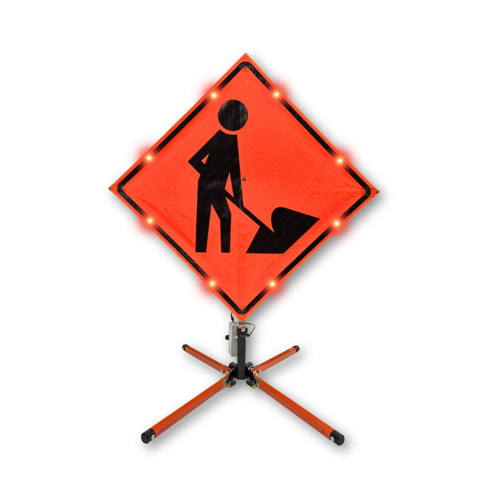 Stop-Lite 36" LED Roll-Up Sign (Orange) | All Security Equipment