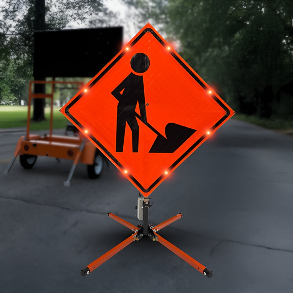 Stop-Lite 36" LED Roll-Up Sign (Orange) | All Security Equipment