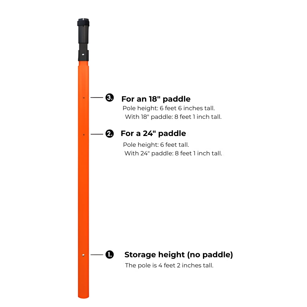 Stop-Lite AD-600 Orange Adjustable PVC Flagger Pole | All Security Equipment