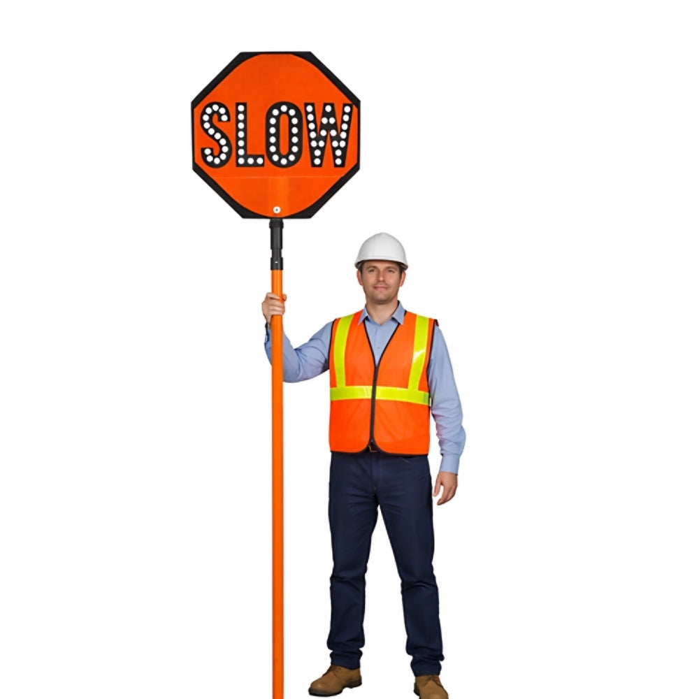 Stop-Lite AD-600 Orange Adjustable PVC Flagger Pole | All Security Equipment