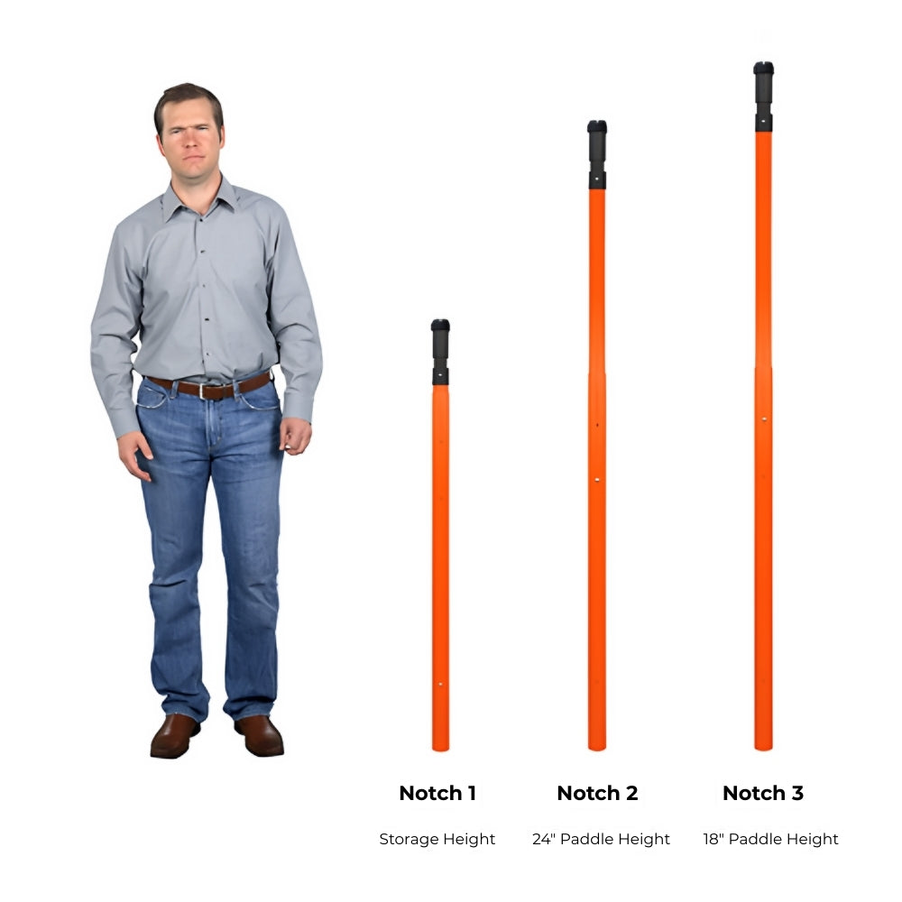 Stop-Lite AD-600 Orange Adjustable PVC Flagger Pole | All Security Equipment