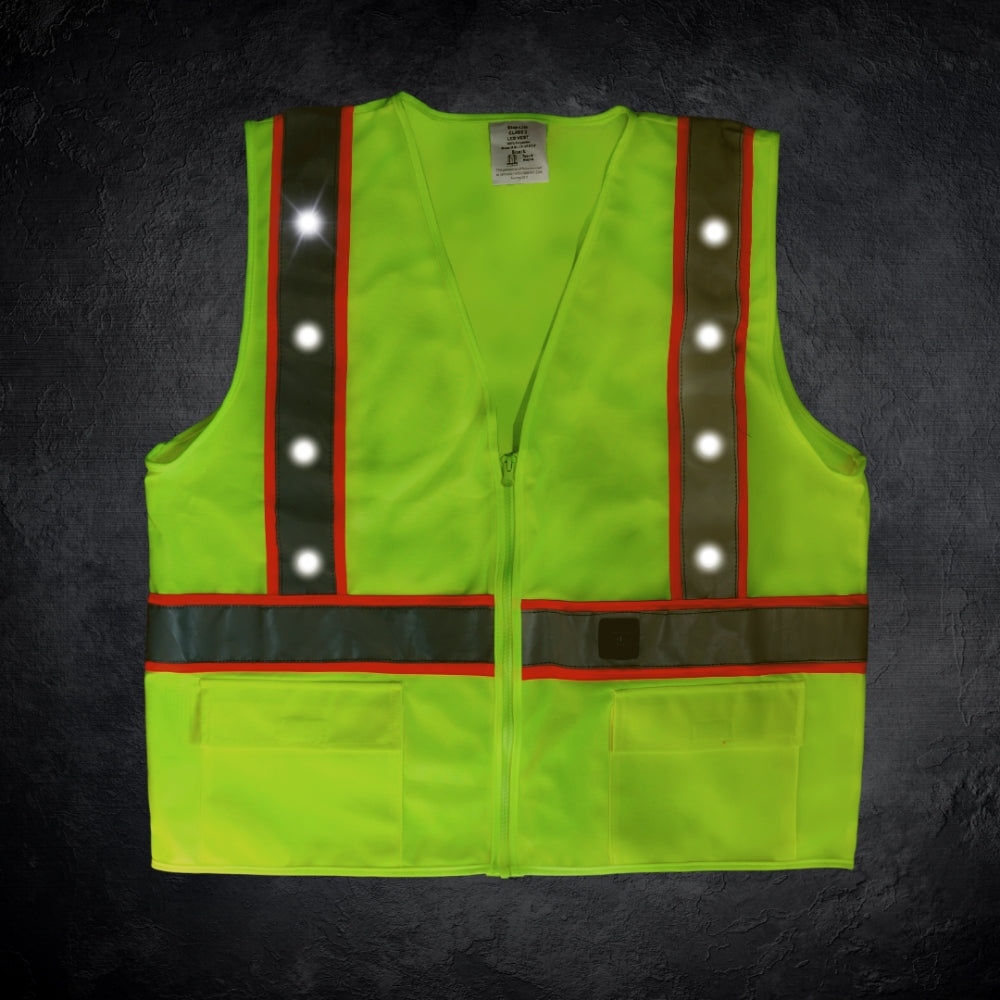 Stop-Lite ANSI Class 2 LED Non-Tear Away Safety Vest | All Security Equipment