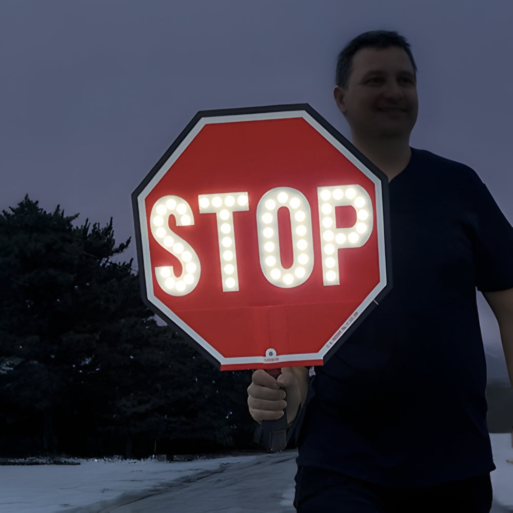 Stop-Lite PA-21112 18" LED STOP/STOP Paddle | All Security Equipment