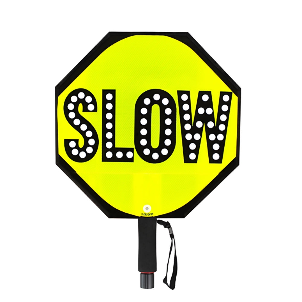 Stop-Lite PA-22212 18" LED STOP/SLOW Paddle (Canadian) | All Security Equipment