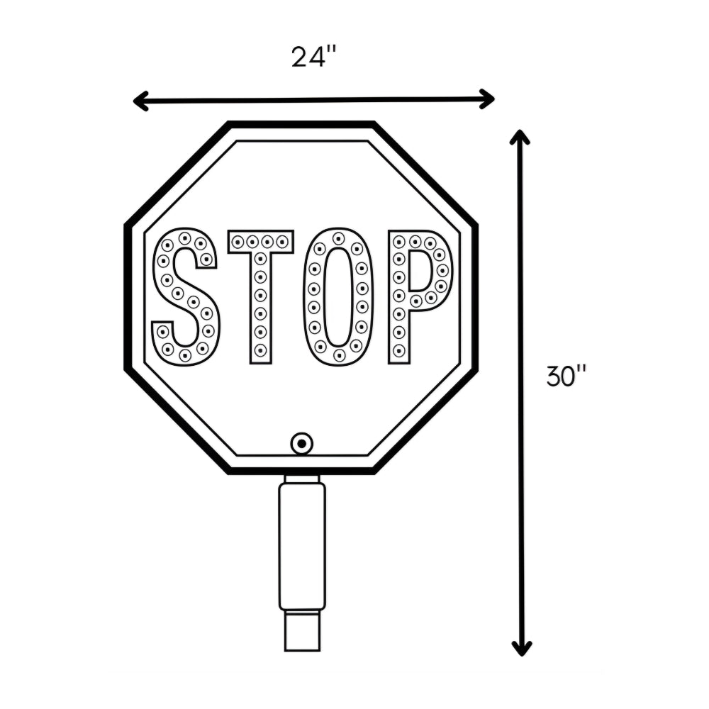 Stop-Lite PA-32112 24" LED SLOW/STOP Paddle | All Security Equipment