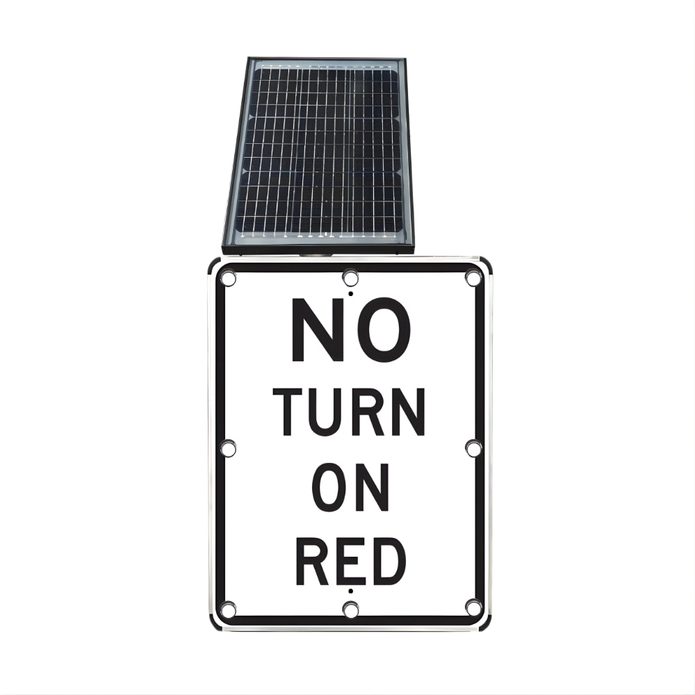 Stop-Lite R10-11a Solar LED No Turn On Red Sign | All Security Equipment