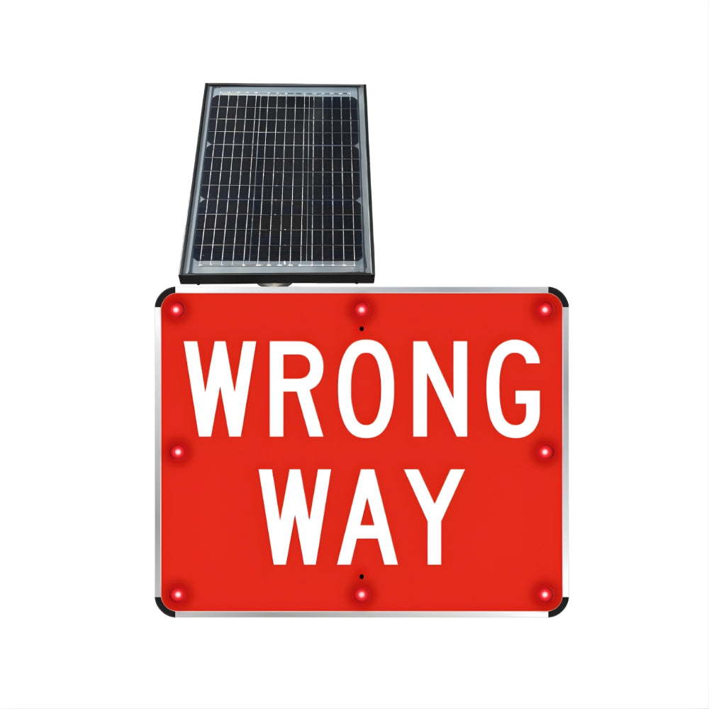 Stop-Lite R5-1a Solar LED Wrong Way Sign | All Security Equipment