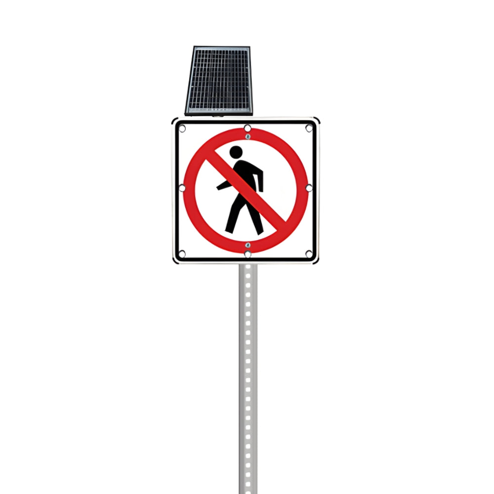Stop-Lite R9-3 Solar LED No Pedestrian Crossing Sign | All Security Equipment