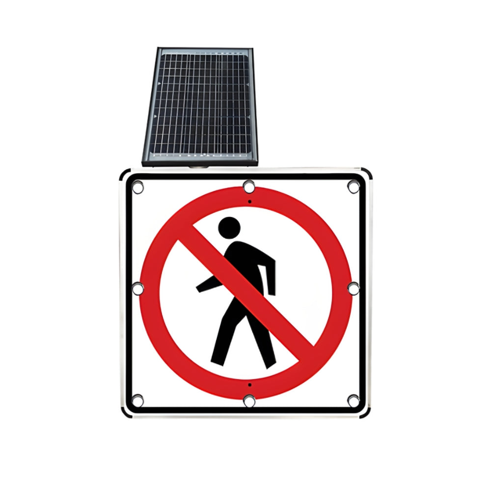 Stop-Lite R9-3 Solar LED No Pedestrian Crossing Sign | All Security Equipment