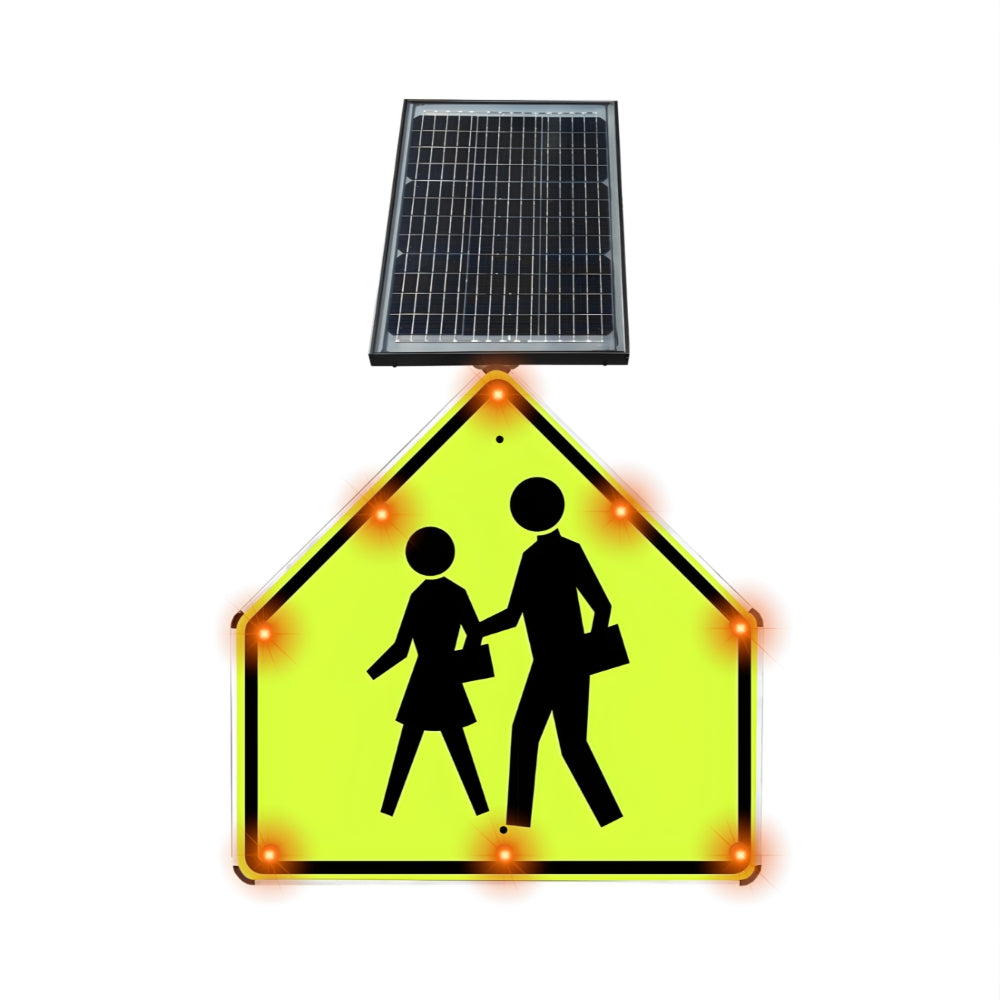 Stop-Lite S1-1 Solar LED School Zone | Pedestrian School Crossing Sign | All Security Equipment