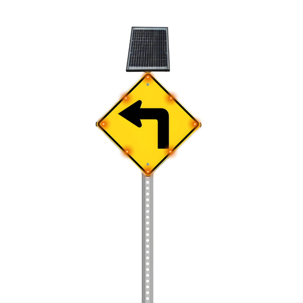 Stop-Lite W1-1L Solar LED Left Turn Sign | All Security Equipment
