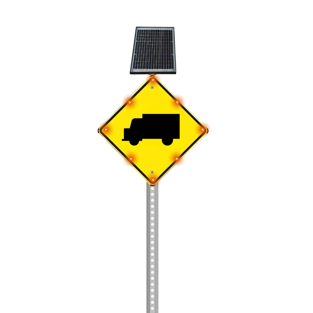 Stop-Lite W11-10 Solar LED Truck Crossing Sign | All Security Equipment