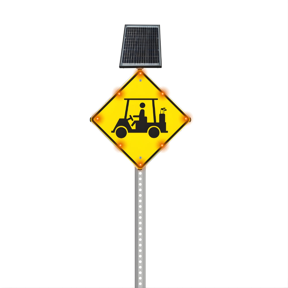Stop-Lite W11-11 Solar LED Golf Cart Sign | All Security Equipment