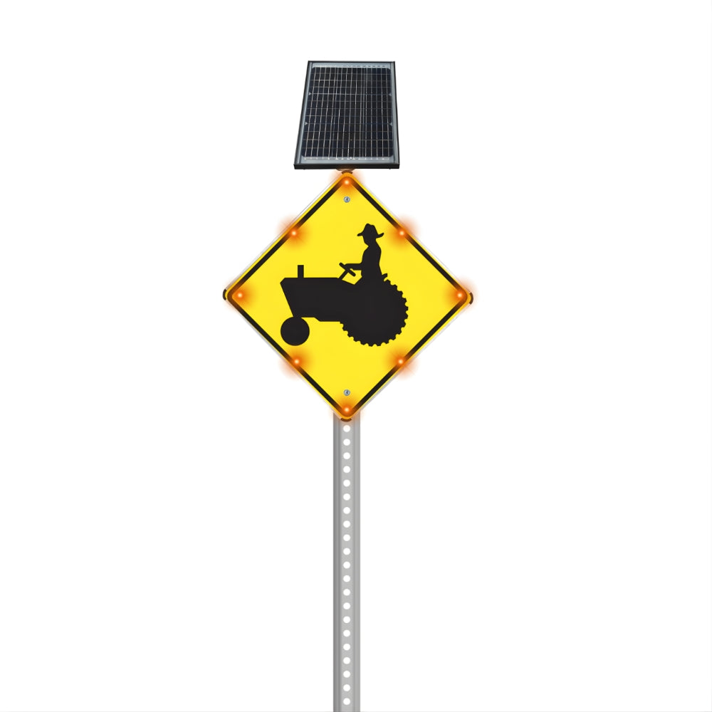 Stop-Lite W11-5 Solar LED Farm Vehicles Sign | All Security Equipment
