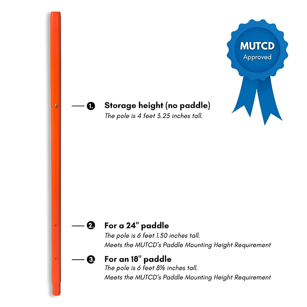 Stop-Lite AD-600 Orange Telescopic PVC Flagger Pole | ASE