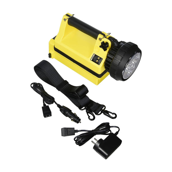 streamlight firebox flashlight E-Spot® Firebox® Standard System Lantern with Mounting Rack and AC/DC Charger (Yellow) High – 55000 candela peak beam intensity Streamlight E-Spot FireBox Yellow -