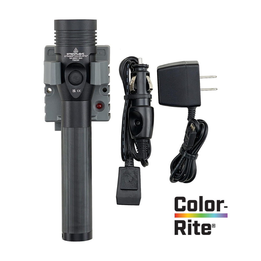 Streamlight Stinger® Color-Rite® Flashlight with AC/DC Charger (Black) | All Security Equipment