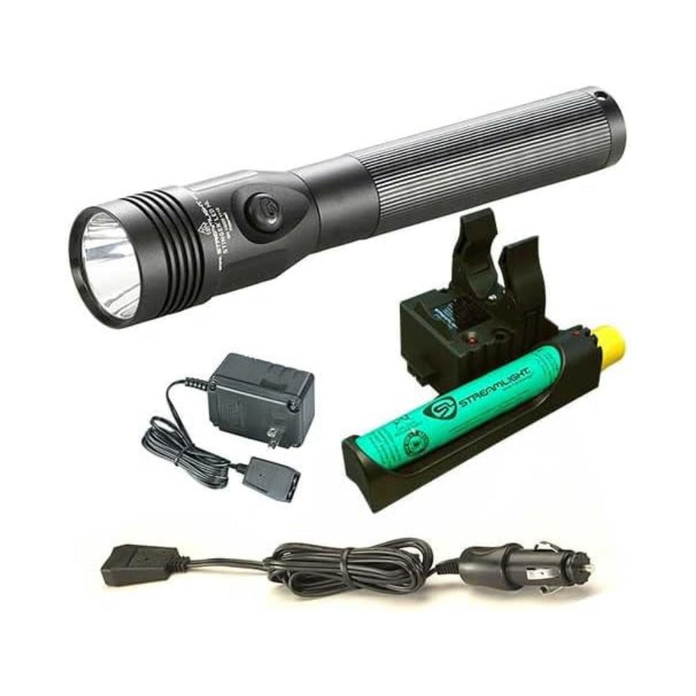 Streamlight Stinger® LED HL® Rechargeable Flashlight with AC/DC Piggyback Charger (Black) | All Security Equipment
