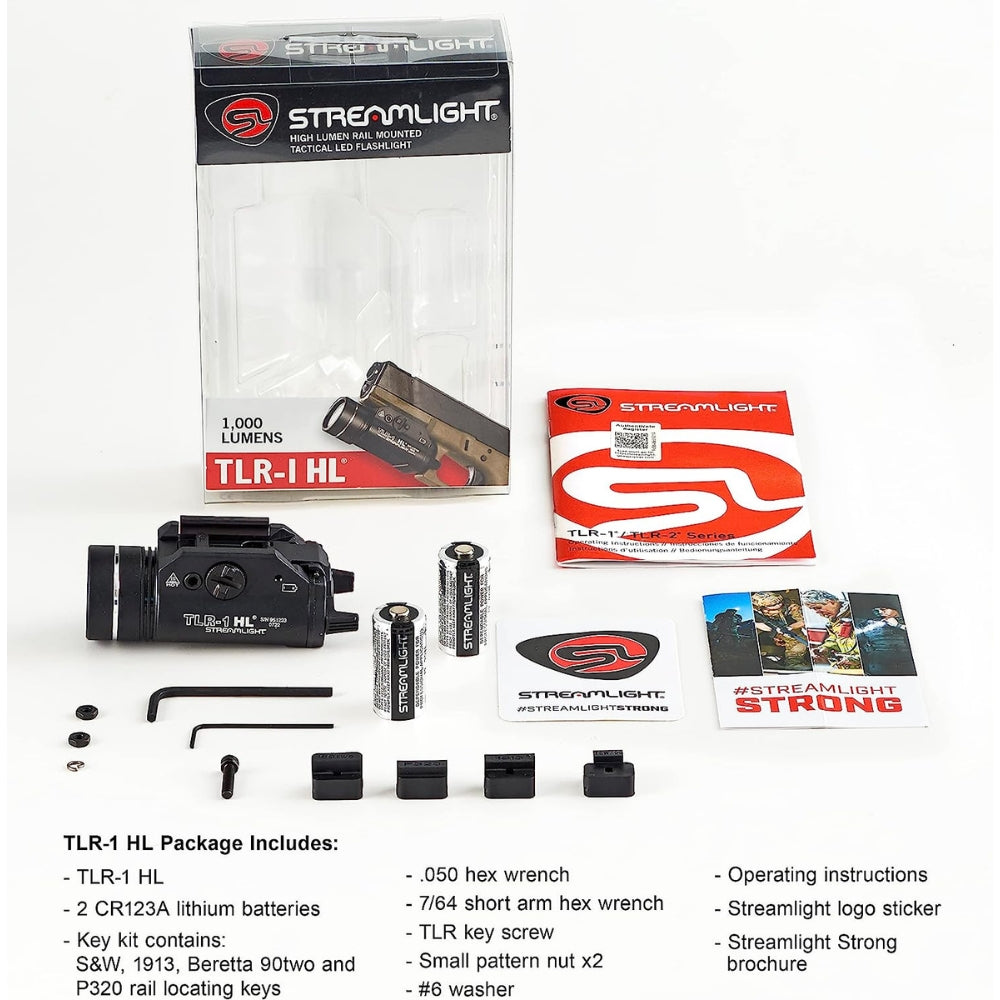 Streamlight TLR-1 HL® Weapon Light With Rail Locating Keys (Black