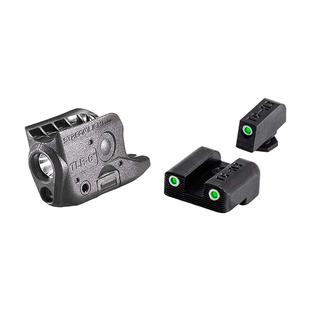 Streamlight TLR-6® Tactical Gun Light with White LED and Red Laser for GLOCK® 42/43 (Black) | All Security Equipment