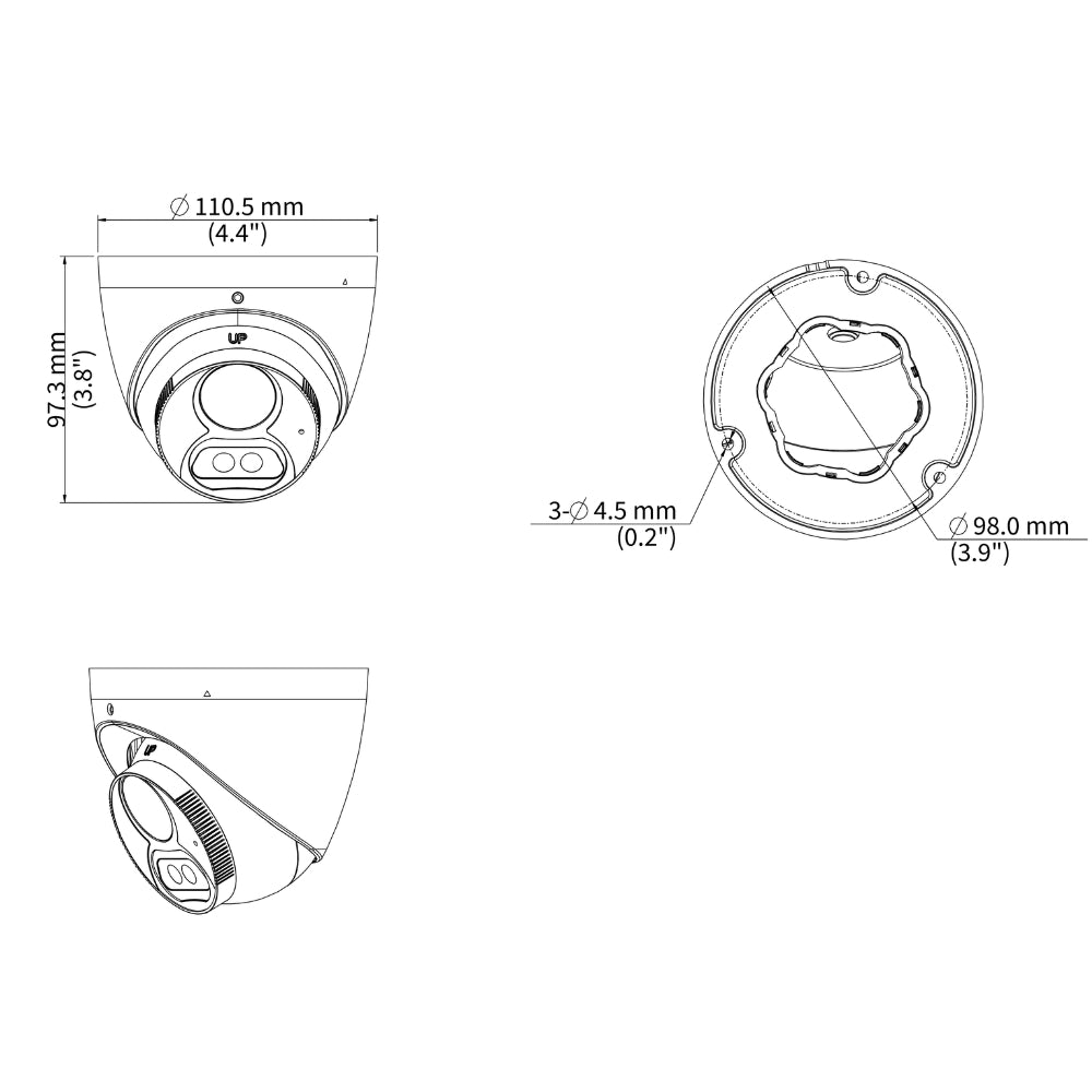 UNV 8MP LightHunter Fixed IR Turret Analog Camera 2.8 UAC-T128-ADF28MS