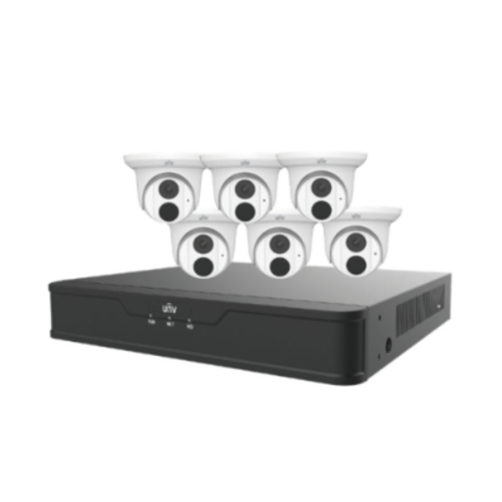 UNV EK-S31P8T46T2-V3 4MP 2.8mm Fix Dome Network Camera and 8-Channel NVR Kit | All Security Equipment