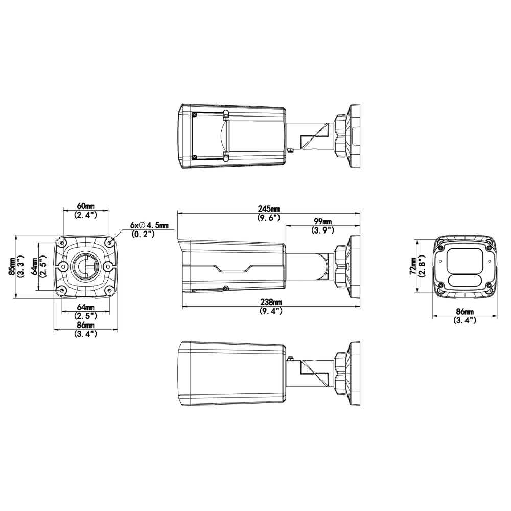 UNV IPC2324SE-ADZK-WL-I0 4MP VF Dual-Light Bullet Network Camera | All Security Equipment