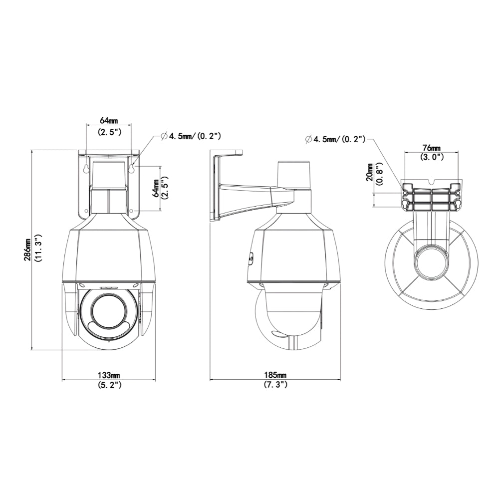 UNV IPC6324LWH-AX5C-VG2 4MP 5X Wise-ISP Tri-Guard Network PTZ Camera | All Security Equipment