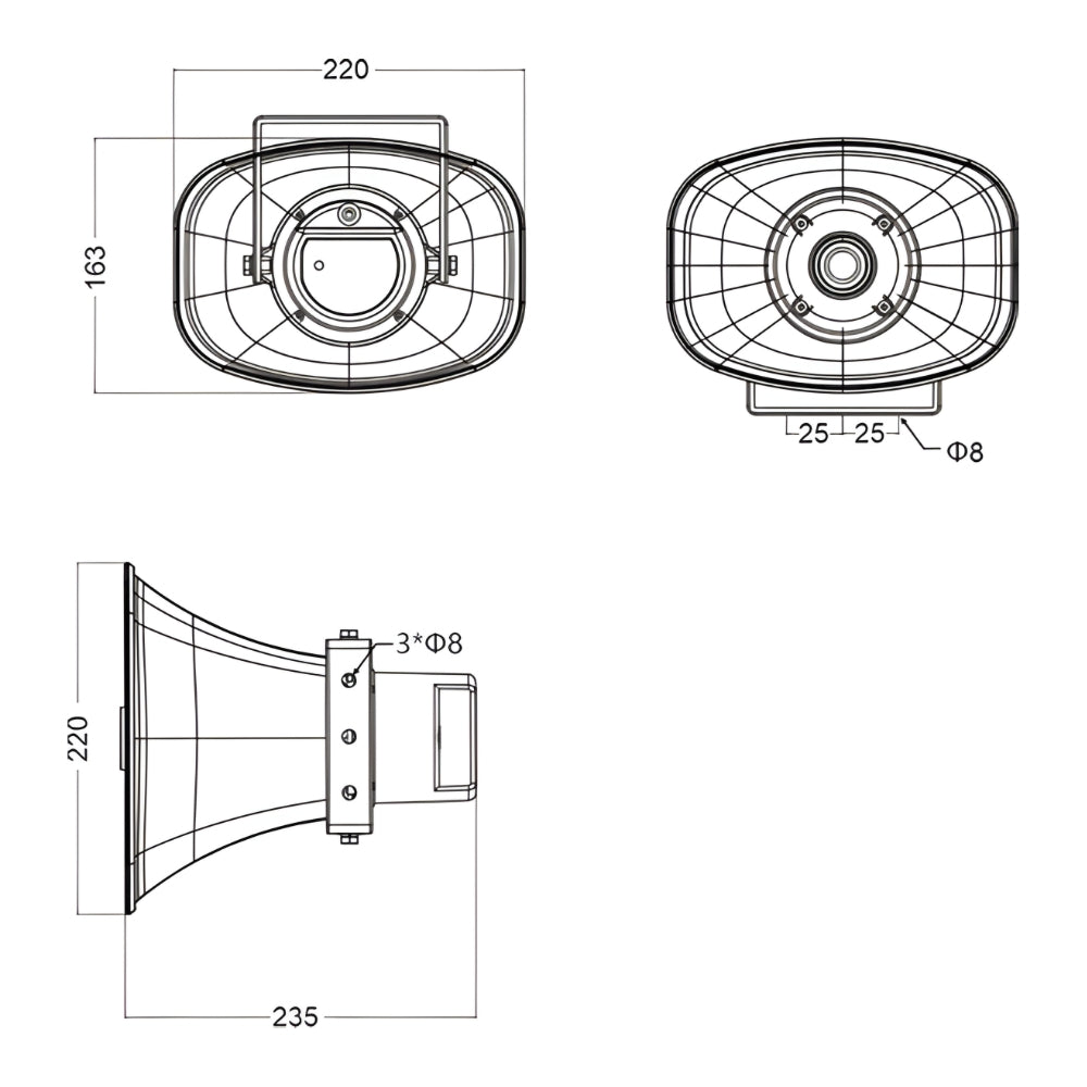 UNV IPS302015-S IP Horn Speaker | All Security Equipment