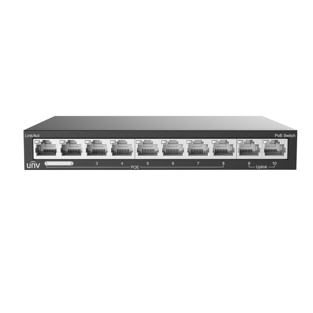 UNV NSW2020-10T-POE-IN Ethernet 8 Port 88W PoE Switch | All Security Equipment