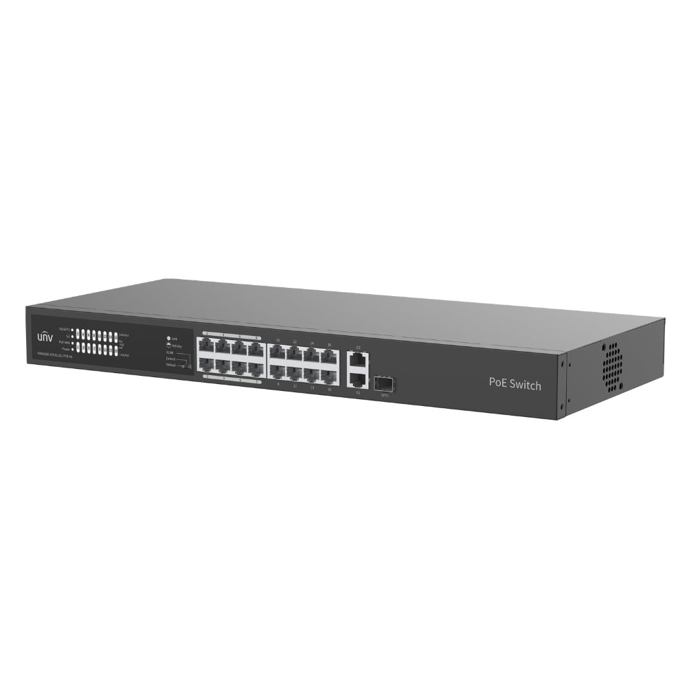 UNV NSW2020-16T1GT1GC-POE-IN  16-Port Unmanaged Ethernet PoE Switch (225W) | All Security Equipment