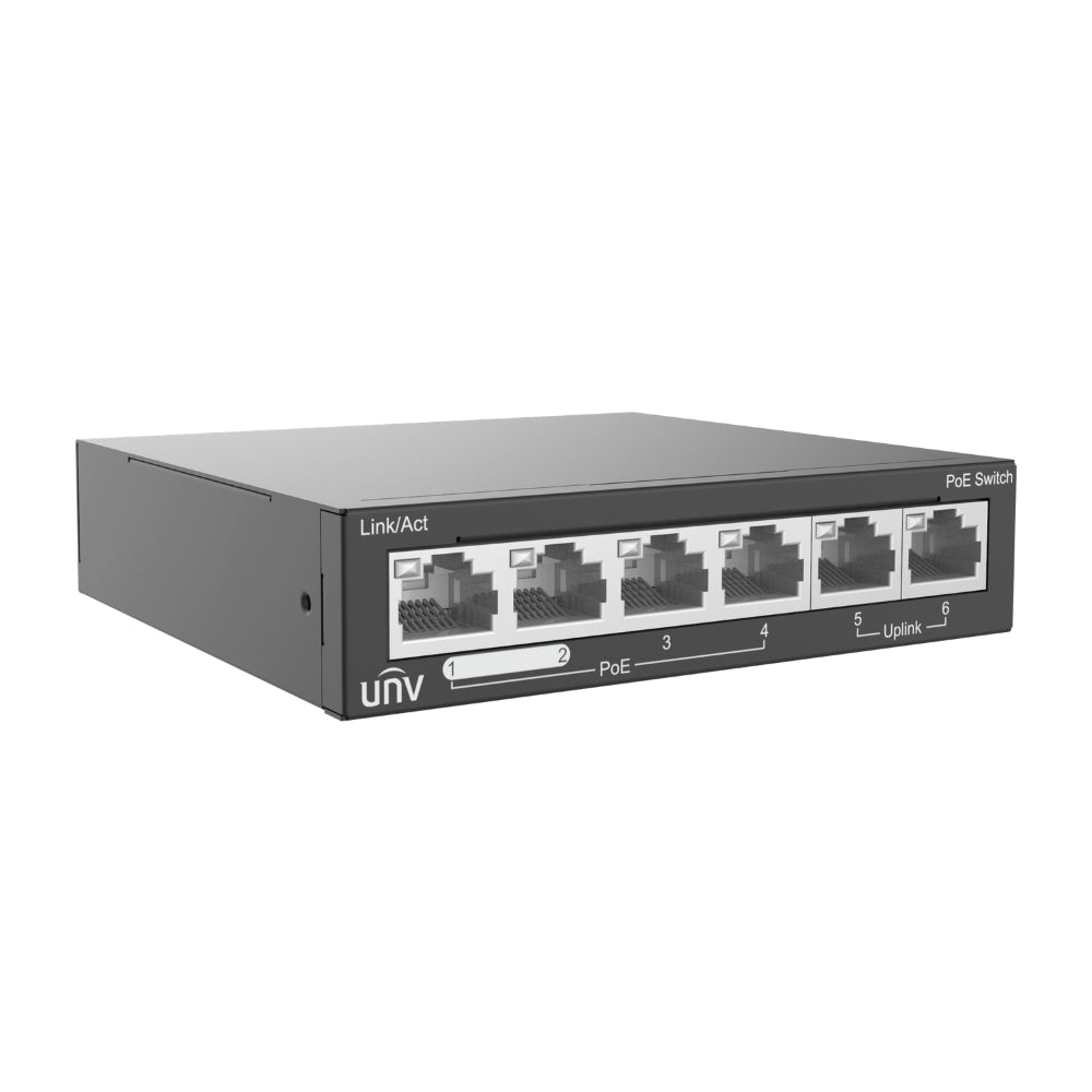 UNV NSW2020-6T-POE-IN Ethernet 4 Port 60W PoE Switch | All Security Equipment