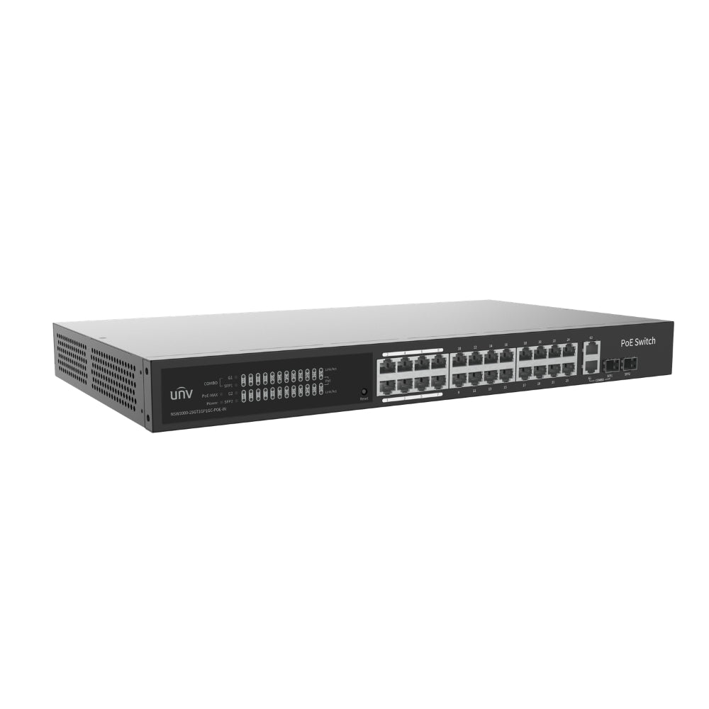 UNV NSW3000-25GT1GP1GC-POE-IN 24-Port 370W Gigabit Cloud Management PoE Switch | All Security Equipment