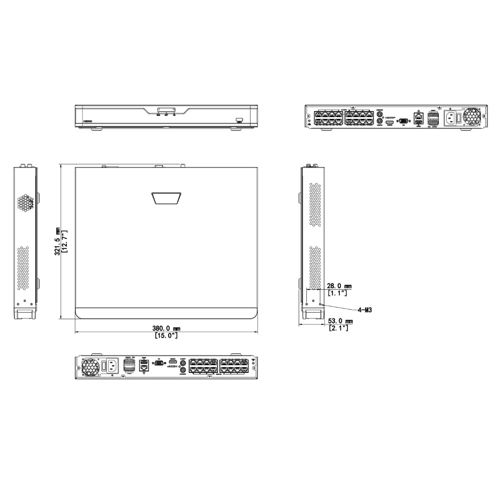 UNV NVR302-16B-P16-IQ 2 HDDs 16CH Network Video Recorder | All Security Equipment