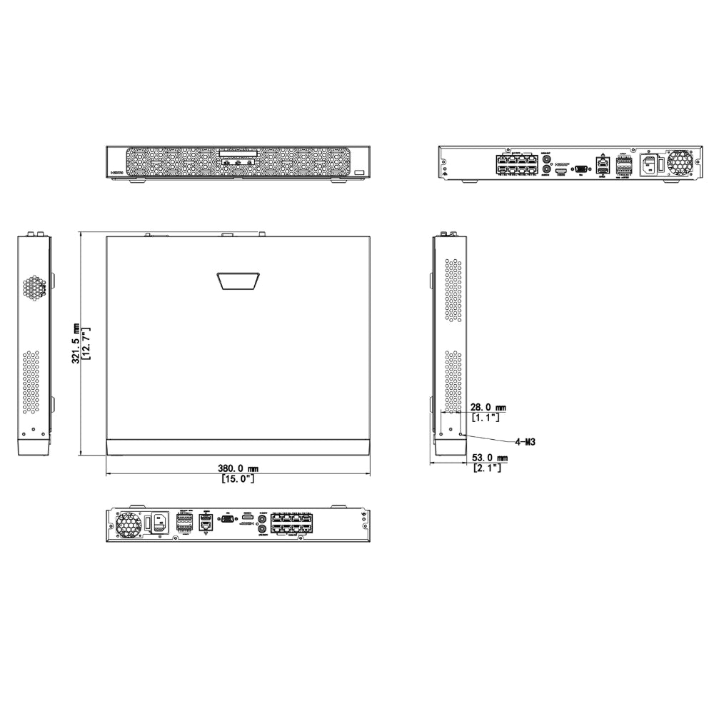 UNV NVR502-16B-P16-IQ 2 HDDs 8CH 8 PoE Network Video Recorder | All Security Equipment