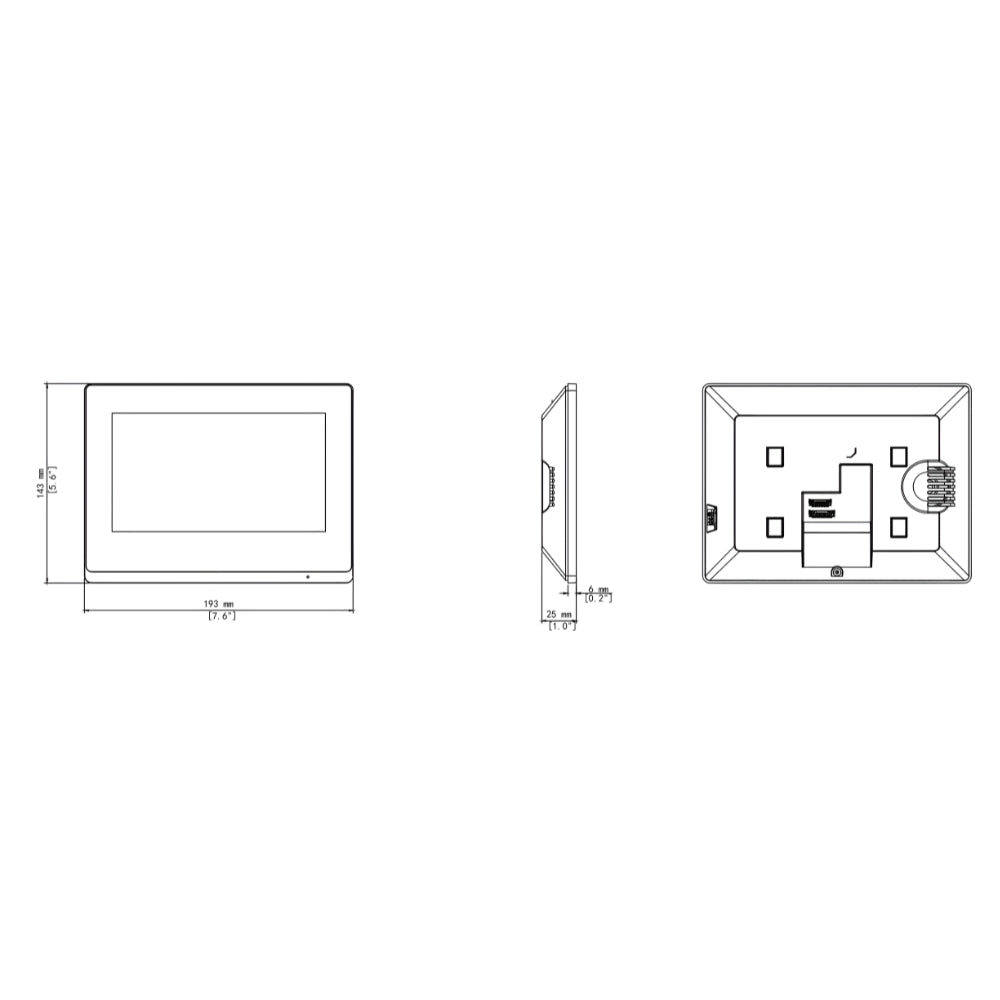 UNV OEI-372S-H-W Wall-Mounted 7" Indoor Station (Touch Screen) | All Security Equipment