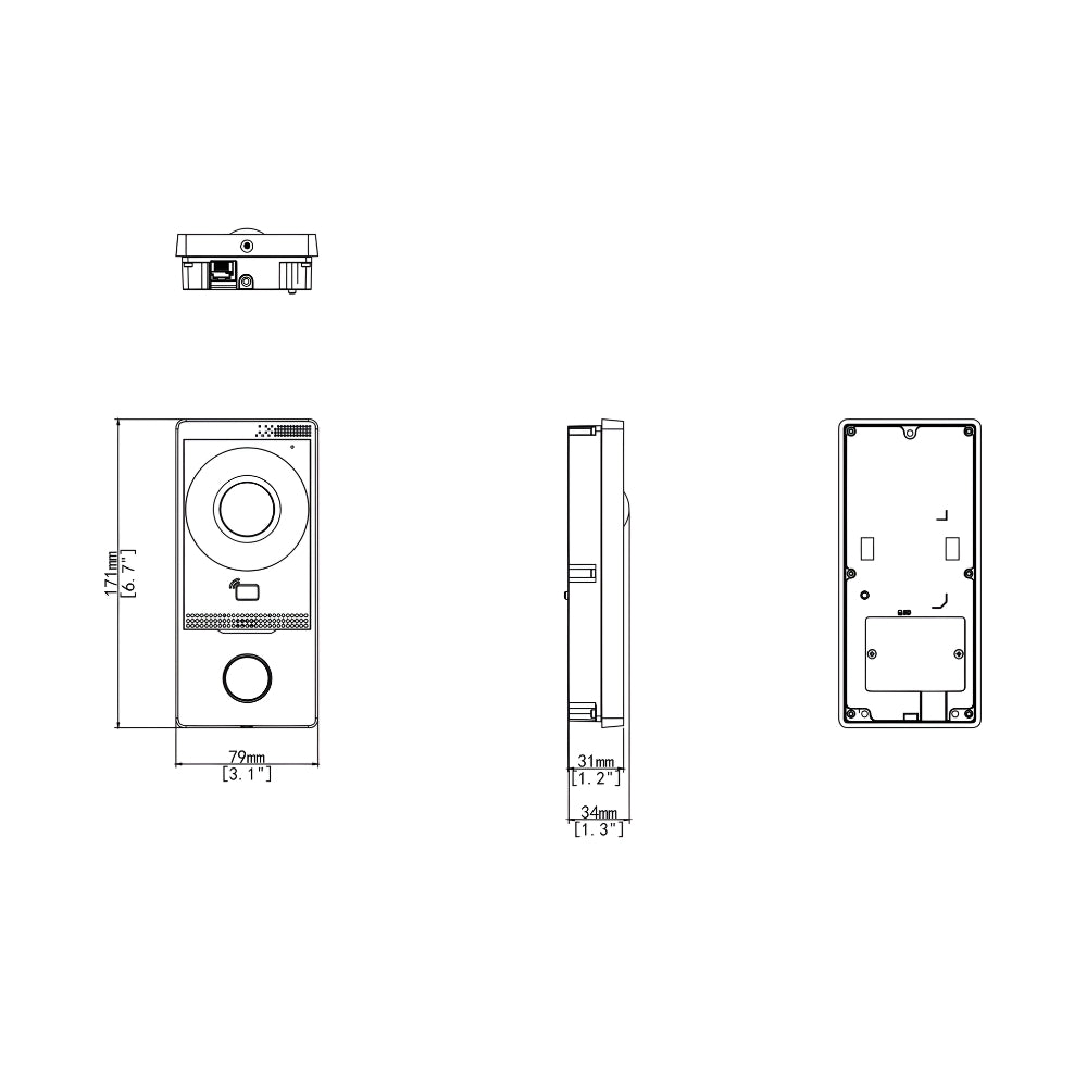 UNV OEU-201S-HMK-W Villa Door Station (Metal) | All Security Equipment