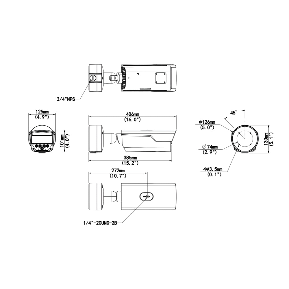 UNV PKC2640@Z80-P 4MP White Light LPR Bullet IP Camera (8-32mm) | All Security Equipment
